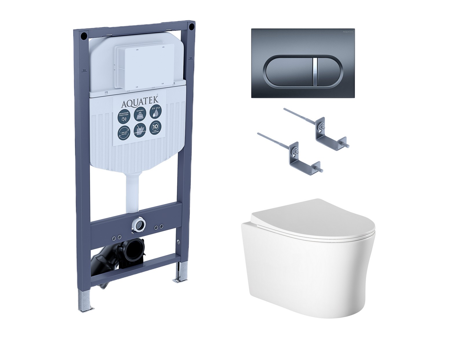 Унитаз с инсталляцией SET НИКА INS23/KDI-050