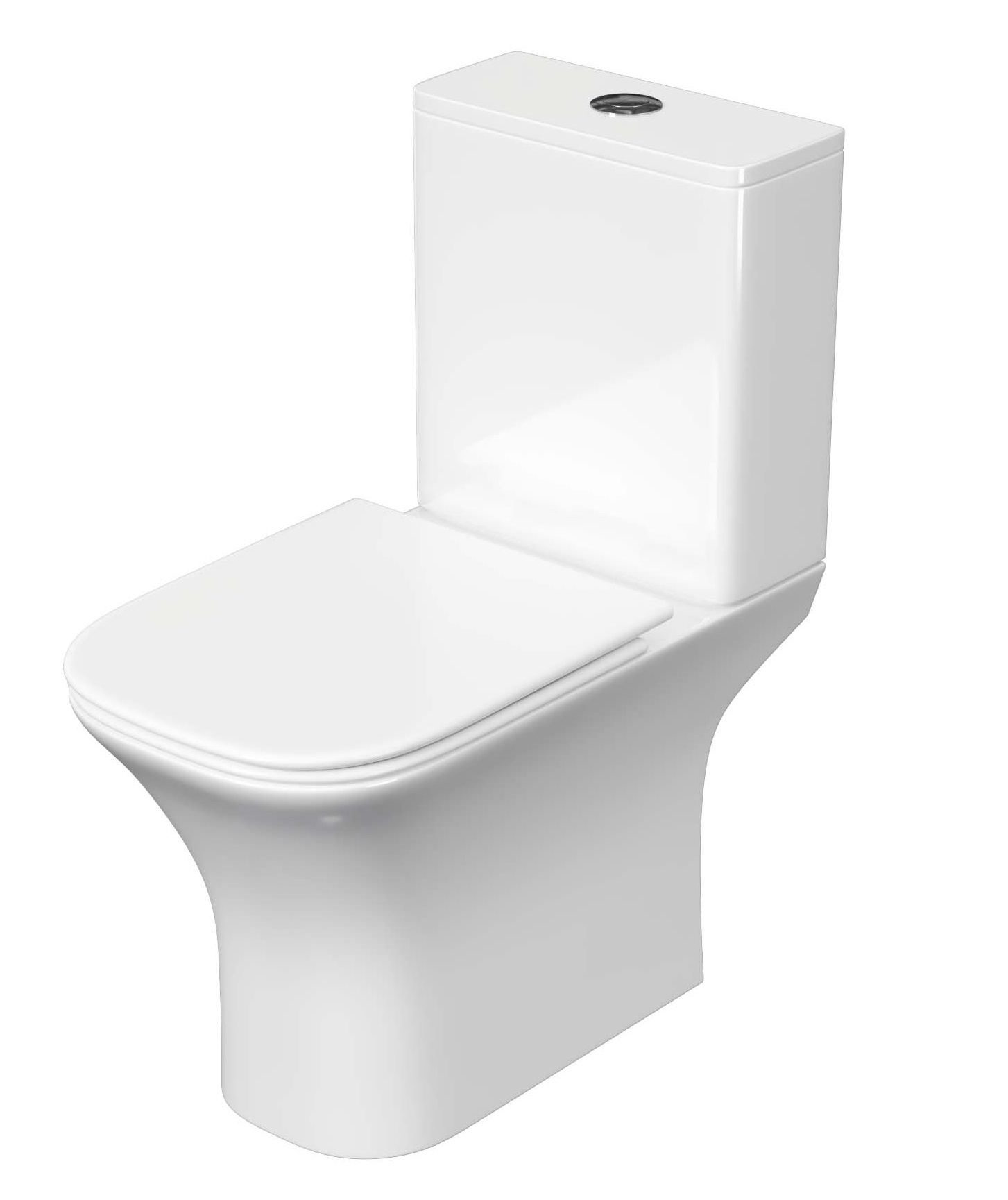 Унитаз-компакт безободковый Optima Square AQ4411-00 с сиденьем микролифт Aquatek