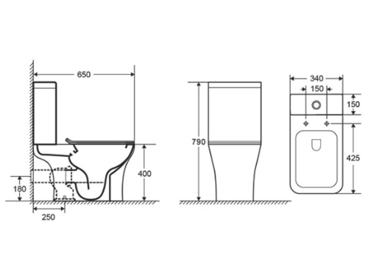 Унитаз-компакт безободковый Optima Square AQ4411-00 с сиденьем микролифт Aquatek