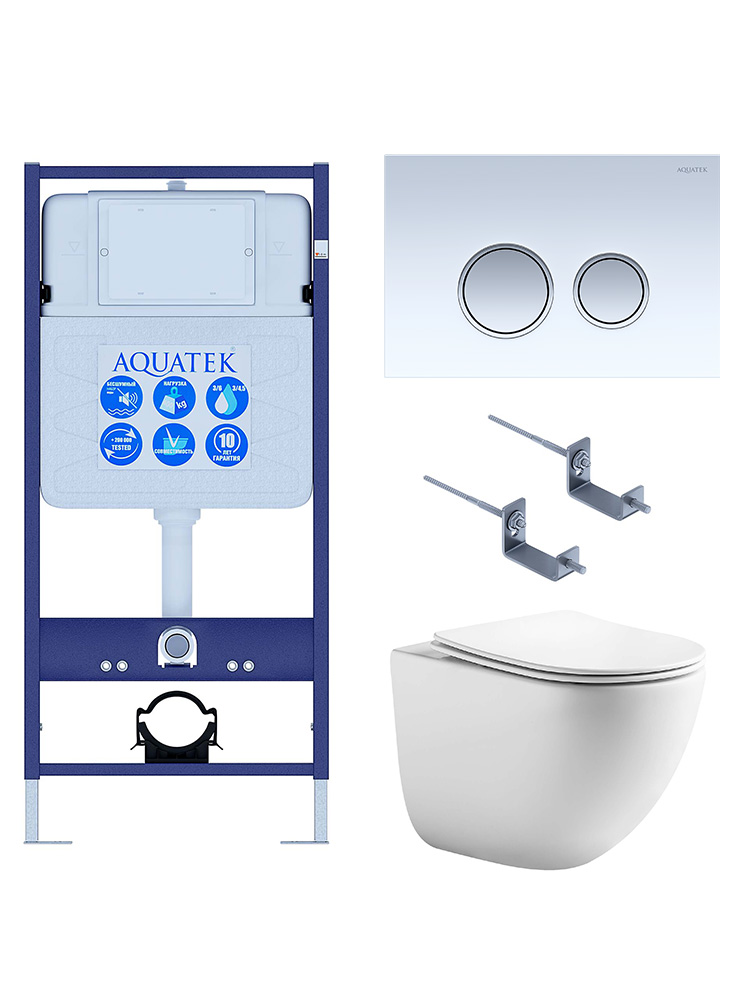 Унитаз с инсталляцией SET AQUATEK ГЕЛИОС-028