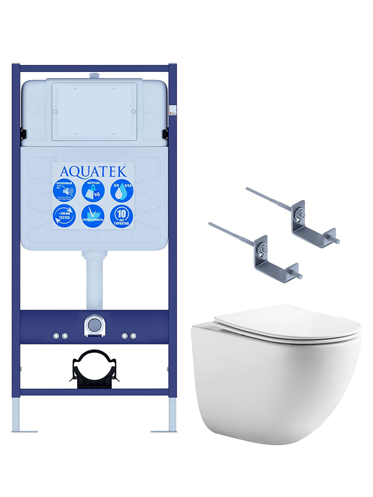 Унитаз с инсталляцией SET AQUATEK ГЕЛИОС KKI2