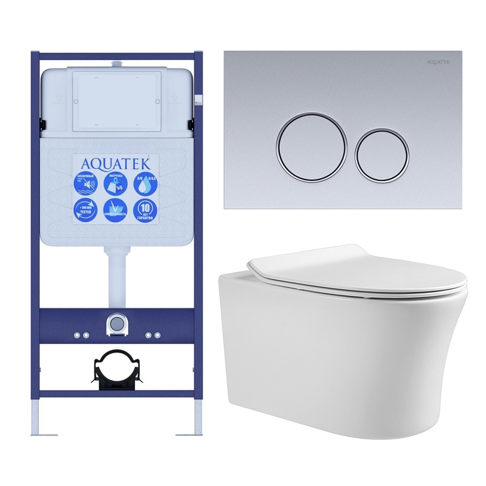 Унитаз с инсталляцией SET AQUATEK НИКА-019 4в1