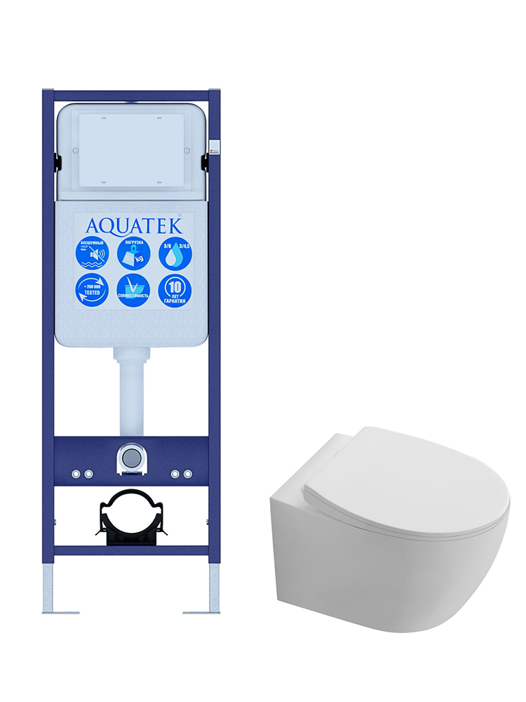 Унитаз с инсталляцией SET AQUATEK СИРИУС-INS17