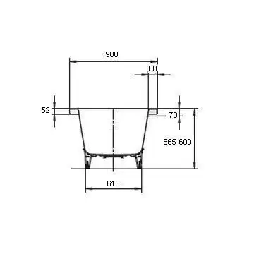 Ванна 170х75см ConoDuo 732 Kaldewei