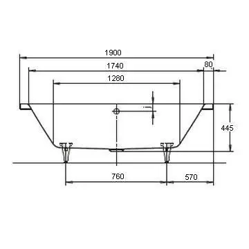 Ванна 170х75см ConoDuo 732 Kaldewei