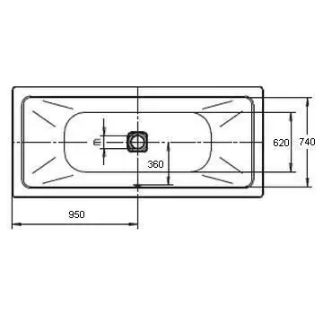Ванна 170х75см ConoDuo 732 Kaldewei