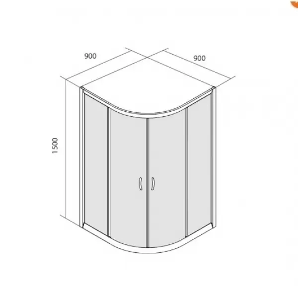 Душевая кабина IDDIS TF90MH полукруг. дверки