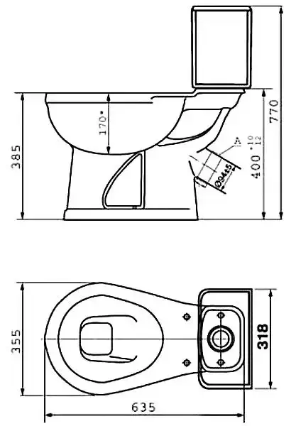 Унитаз-компакт Дора Стандарт синий