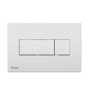 Кнопка инсталяционная Uni белая Chrome X01457