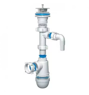 Сифон 1 1/2* 40 с отводом стиральной машины C0300