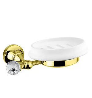 Мыльница подвесная OLIMP-SOD-03/24-Sw Swarovski под золото