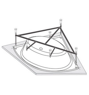 Каркас к ваннам Veronela corner, Cavallo corner, Catalina 140x140, арт.VPK140140