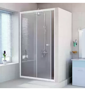Душевая перегородка 1100 (профиль белый) 1100х2000