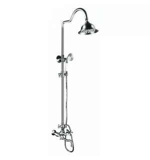 Душевая система Timo Nelson SX-1290 /00 chrome с двумя рукоятками 3-х режимная с поворотным изливом TIMO
