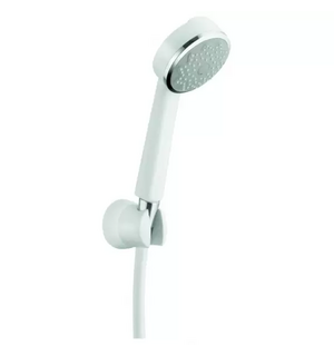 Душевая лейка ZENTA 1S,держатель, шланг 125 (белый/хром) Kludi 6066091-00
