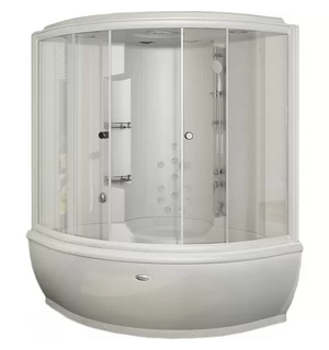 Душевой бокс КАЛИФОРНИЯ комплектация 2 с крышей сэндвич 1550х1550х2350