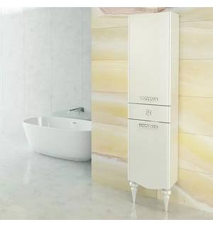 Шкаф-колонна "Монако-40" левая, белая COMFORTY