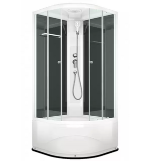 Душевая кабина DOMANI-Spa Delight 99high, черные стенки, 90*90*218см прозрачное DS01D99HBCl00 Россия
