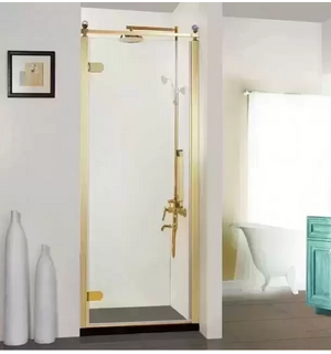 Распашная дверь 900*2000 профиль зол, ное 8 мм. с покрытием Easy clean AZ-NBB6211 AZARIO