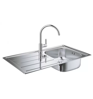 Набор K200: мойка нерж. Sink 45-S 860*500 мм 31552SD0, + смеситель для мойки BauEdge 31367000, 31562