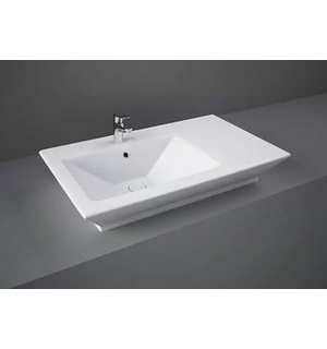 Раковина 80х49х12 см, 1 отв.п/смесит., водослив керамич.с  мех-м click-clack Rak-OPULENCE OP102AWHA/