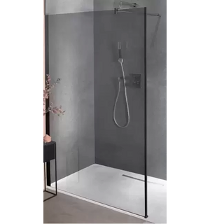 Душевая стенка  Contra Walk in 120см в черном цвете  J. Delafon E22W120-BLV