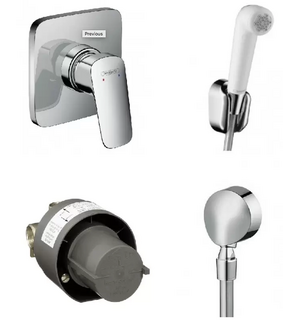 Набор с гигиеническим душем Logis (71604000, 13620180, 27454000, 32127000) HANSGROHE