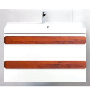 База под раковину подвесная с  выкатными ящиками Bianco Lucido AURORA-800-2C-SO-BL Belbagno