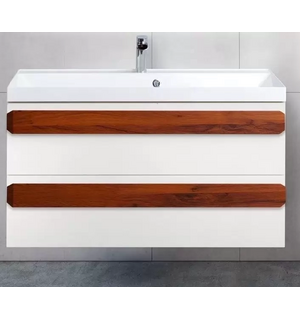 База под раковину подвесная с  выкатными ящиками Bianco Lucido AURORA-900-2C-SO-BL Belbagno