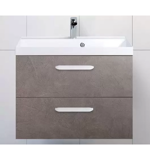 База под раковину подвесная с  выкатными ящиками Pietra Grigio AURORA-600-2C-SO-PG Belbagno