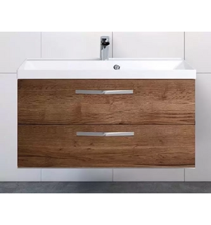 База под раковину подвесная с  выкатными ящиками Rovere Tabacco AURORA-900-2C-SO-RT Belbagno
