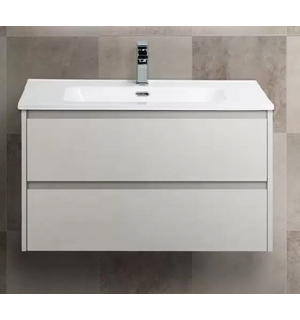 База под раковину подвесная с  выкатными ящиками Bianco Opaco KRAFT-800-2C-SO-BO Belbagno