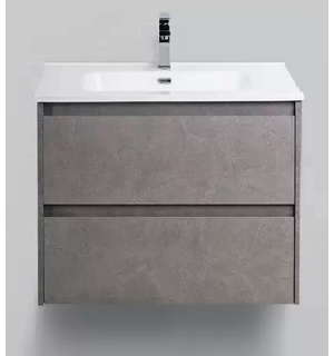 База под раковину подвесная с  выкатными ящиками Pietra Grigio KRAFT-600-2C-SO-PG Belbagno