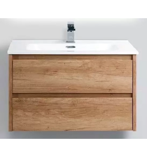 База под раковину подвесная с  выкатными ящиками Rovere Nebrasca Nature KRAFT-800-2C-SO-RNN Belbagno