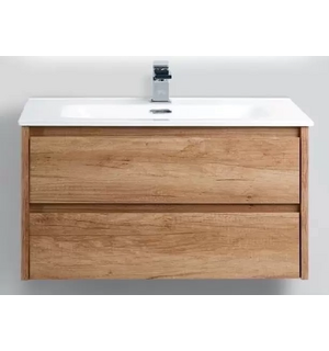 База под раковину подвесная с  выкатными ящиками Rovere Nebrasca Nature KRAFT-900-2C-SO-RNN Belbagno