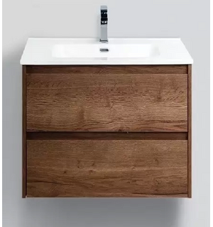 База под раковину подвесная с  выкатными ящиками Rovere Tabacco KRAFT-600-2C-SO-RT Belbagno