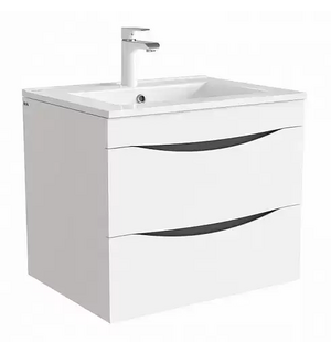 Тумба подвесная, 60 см, белая, Cloud, ID. Подходит умывальник: 0136000i28 CLO60W0i95