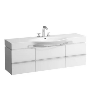 Шкафчик (Palace New) 1490х460х375 мм для раковин 81370.6, 81470.6, 2 ящика, 2 дверцы, белый глянец