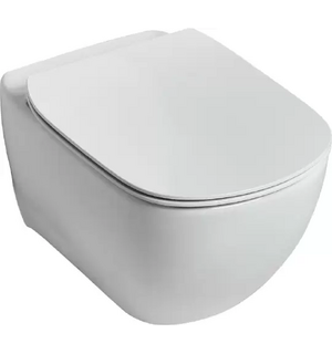 Подвесной унитаз, безободковый с крышкой микролифт TESI T355101  IDEAL STANDARD