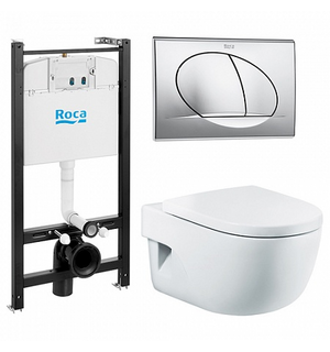 ПЭК MERIDIAN 480 мм унитаз+сид. Микр.+ инстал.+кнопка 7893104110 (893104110) Roca