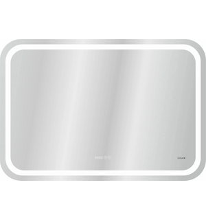 Зеркало LED 050 pro 80*55,с подсветкой, антизапотевание, смена цвета холод.тепло, часы  KN-LU-LED050