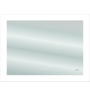 Зеркало LED 060 pro 80*60, с подсветкой, антизапотевание, часы  KN-LU-LED060*80-p-Os