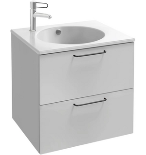 Тумба для раковины EXBA112-Z ODEON RIVE GAUCHE EB2520-R9-N18 два ящ, ручки черные /60/(белый)