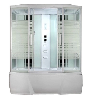 Душевая кабина CS 77-4 150x85x215 см белая Loranto