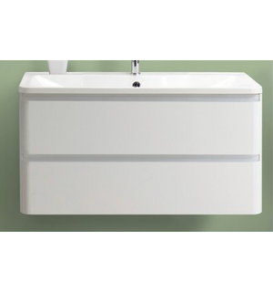 База под раковину, Bianco Lucido, 1000x455x500, ALBANO-1000-2C-SO-BL