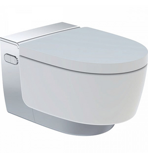 Унитаз подвесной AQUACLEAN MERA COMFORT, безобод., сид. с подогр., /59х36/(белый/хром) 146.214.21.1