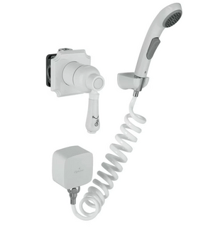 Смеситель встраиваемый с набором для гигиенич душа Terrakotta Q2 34C0786-White (Set-51)