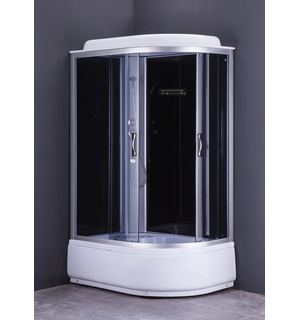 Душевая кабина CS-66120L G 120*80*215 выс. поддон 40 см, черн, стекло 4 мм /00050524/