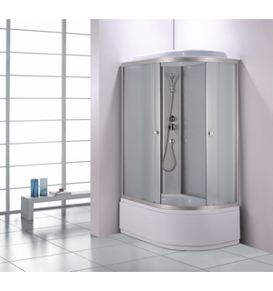 Душевая кабина эконом, матовое стекло, профиль хром, ВМ-720 L (120х80)