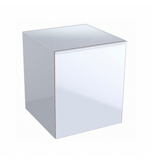 Шкафчик подвесной ACANTO /45x52x47,6/ (белое стекло/белый глянцевый — лакир.) 500.618.01.2